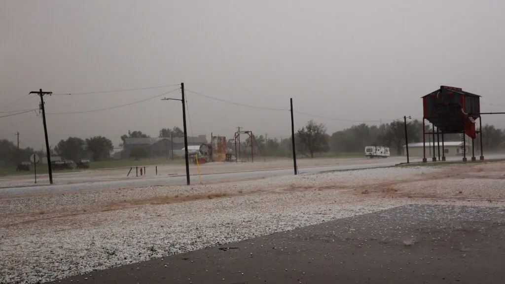 Hailstorm in Paducah Texas