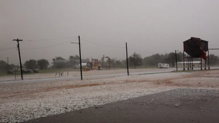 Hailstorm in Paducah Texas