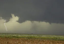 Sundown Texas Tornado with Lightning
